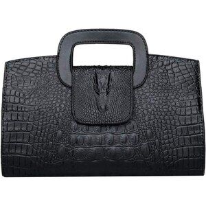 Alligator Print Vintage Top Handle Satchel Women Crossbody Evening Purse